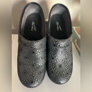 Dansko silver clogs  size 6
